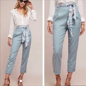 Anthropologie Ettitwa Nias Belted Linen Pants